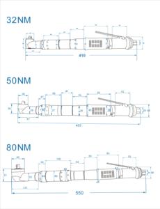 Visseuse <span class=keywords><strong>pneumatique</strong></span> à double embrayage, petite force de réaction, type ergonomique angulaire, série TL68R32/R50/R80, couple maximal 80 N.m, OEM, garantie 1 an - Product Image 5