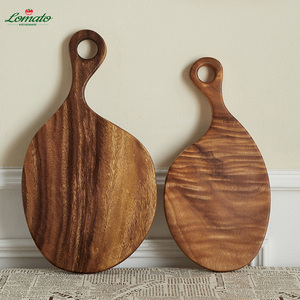 Juego de Tablas de Cortar de Madera de Acacia Sólida al por Mayor, Tabla de Servir de Madera Hecha a Mano para Pan y Queso, Tabla de Cortar Portátil para Cocina - Product Image 1