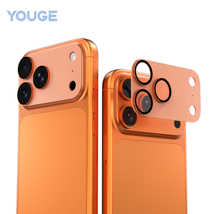 Pelindung Lensa Kamera Kaca Ponsel untuk iPhone Samsung Anti Gores Film Pelindung Kaca Tempered Bingkai Paduan Aluminium - Product Image 3