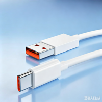 CE FCC Usine 6A 5A Câble de données de charge super rapide Noyaux USB vers Type-C Câble de chargeur de USB-C pour téléphone Xiaomi Redmi