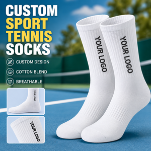 Calcetines Deportivos de Algodón Suave de Alta Calidad con Logotipo Personalizado, Calcetines de <span class=keywords><strong>Tenis</strong></span> Tejidos <span class=keywords><strong>para</strong></span> <span class=keywords><strong>Hombre</strong></span> - Product Image 1