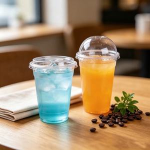 Custom Caliber & Capacity Biodegradable Takeaway Disposable PLA Clear <b>Plastic</b> Cold <b>Cups</b> With Sip Lid For Cold <b>Drinks</b> - Product Image 3