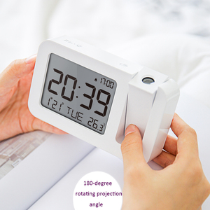 Réveil de table électronique moderne <span class=keywords><strong>Projection</strong></span> de l'heure Projecteur numérique Rétro-éclairage Snooze pour la température - Product Image 2