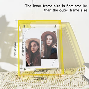 صندوق شفاف ، حامل صور من البلاستيك ، حامل عرض صور داخلي للمكتب والمنزل ، ديكور سطح المكتب - Product Image 3