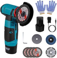 Nouvelle Arrivée Mini Meuleuse d'Angle Sans Fil Professionnelle 12V avec Interrupteur Coulissant Moteur Sans Balais Batterie 2.0AH Grade Industriel Mini