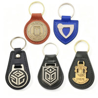 Porte-clés en cuir PU de luxe personnalisé en gros, porte-clés métallique, sublimation, logo de marque personnalisé, porte-clés en cuir rétro pour voiture