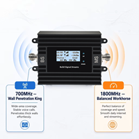 EasyBoost 700/1800MHz Doble Banda B28 B3, Amplificador de Señal Inteligente con Pantalla LCD, Repetidor 2G 4G 5G GSM IoT, Kit de Control por Aplicación, 70dB, Cobertura de 500m²