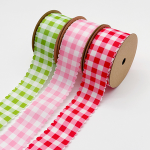 <span class=keywords><strong>ริบบิ้น</strong></span>ผ้ากรอสเกรนพิมพ์ลายสก็อตขอบหยักแบบขายส่งสำหรับงาน DIY ทำโบว์ ช่อดอกไม้ งานฝีมือ พวงมาลัย ของตกแต่ง - Product Image 4