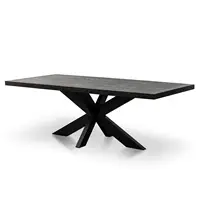 आधुनिक काले भोजन कक्ष फर्नीचर websy पैर बड़े आयताकार ओक की लकड़ी खाने की मेज
