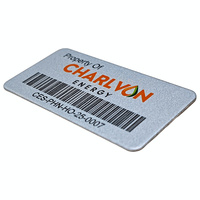 Etiqueta de código de barras de Metal, grabado láser de aluminio, número de serie, placa de código QR personalizada, gran oferta