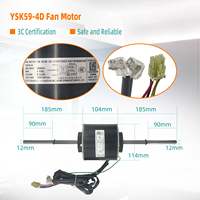 Motor de Ventilador Interior de CA de Doble Eje Eléctrico de Metal YSK59-4D, CA 220-240 V, 50/60 Hz, 46 W, 1170/1190 RPM