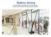 Pantalla LCD de 43 Pulgadas para Interiores, con Batería, para Publicidad en Tiendas Minoristas, con Función SDK