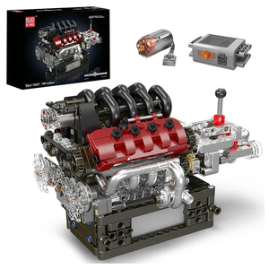 Mould King 10227 Technical Car Engine Toys The Motorized V8 Engine+Transmission <b>Building</b> Block Brick Set Kids Christmas Gift - Product Image 1