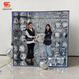 LEDA Birthday Party Events Decoration Photo <b>Box</b> Backdrop Colorful <b>Balloons</b> Decor Mirror Photo Booth for Wedding - Product Image 2