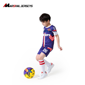 OEM service custom fashion formal soccer jersey for kid New style soccer jersey 100% polyester football shorts - Product Image 3
