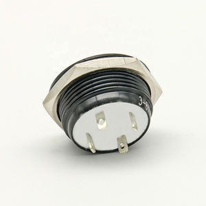 19mm Flat Head Red LED <strong>Push</strong> <strong>Buttons</strong> <strong>Switches</strong> 1NO Momentary 6V 24V Pin Terminals Touch <strong>Switch</strong> - Product Image 6