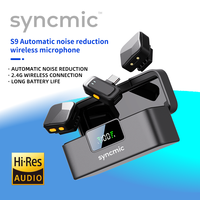 Microphone cravate sans fil omnidirectionnel Syncmic S9 un-vers-deux avec réduction de bruit IA, léger et portable pour le direct