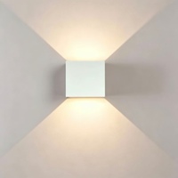 Applique murale LED moderne, étanche, orientable haut/bas, à quatre feuilles mobiles, avec angle de faisceau de 10-140°, 6W 540LM 3CCT