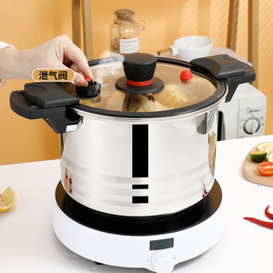 Autocuiseur avec poignée pliable Induction acier inoxydable 304 autocuiseur Pot cuisinière à gaz autocuiseur avec poignée - Product Image 2