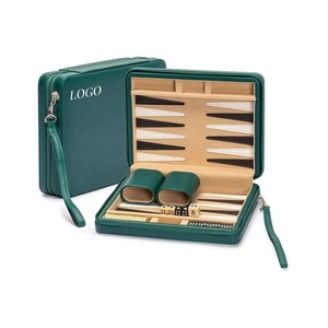 Bãi biển mini game Set cờ từ màu xanh lá cây thương hiệu sang trọng Thổ Nhĩ Kỳ backgammon Voyage Set - Product Image 1
