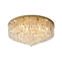 Plafonnier en acier inoxydable cristallin, design moderne et épuré, indice de protection IP33, alimentation CA, éclairage LED pour chambre principale, salon, luxe