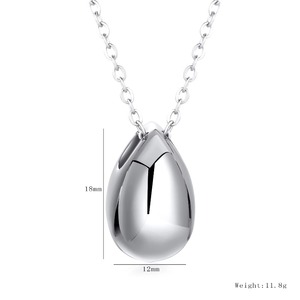 Collier goutte d'eau étanche pour cendres, pendentif urne en acier inoxydable, bijou commémoratif, porte-cendres, souvenir - Product Image 6