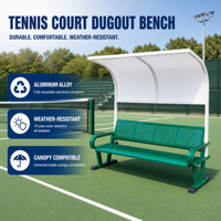 Banc de sport entièrement en aluminium perforé avec vis en acier inoxydable 304, revêtement poudré résistant aux intempéries, dossier ergonomique, couleur personnalisée
