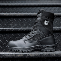 Bottes Tactiques Dinggu de Bonne Qualité avec Embout en Acier pour la Protection Hivernale des Pieds, Anti-Choc et Anti-Perforation, Bottes de Sécurité pour Hommes pour le Travail