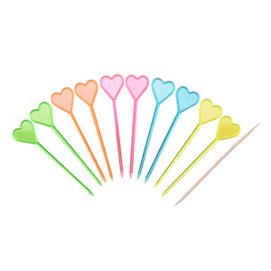 Vente en gros de pics à fruits jetables en plastique, cure-dents à dessert, fourchettes à gâteau d'anniversaire, formes multiples colorées pour les fournitures d'activités - Product Image 4