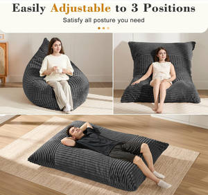 Fauteuil pouf géant 3 en 1 de qualité, convertible en lit, matelas, appartement, <span class=keywords><strong>chambre</strong></span> à coucher, salon, moderne, vente chaude - Product Image 5