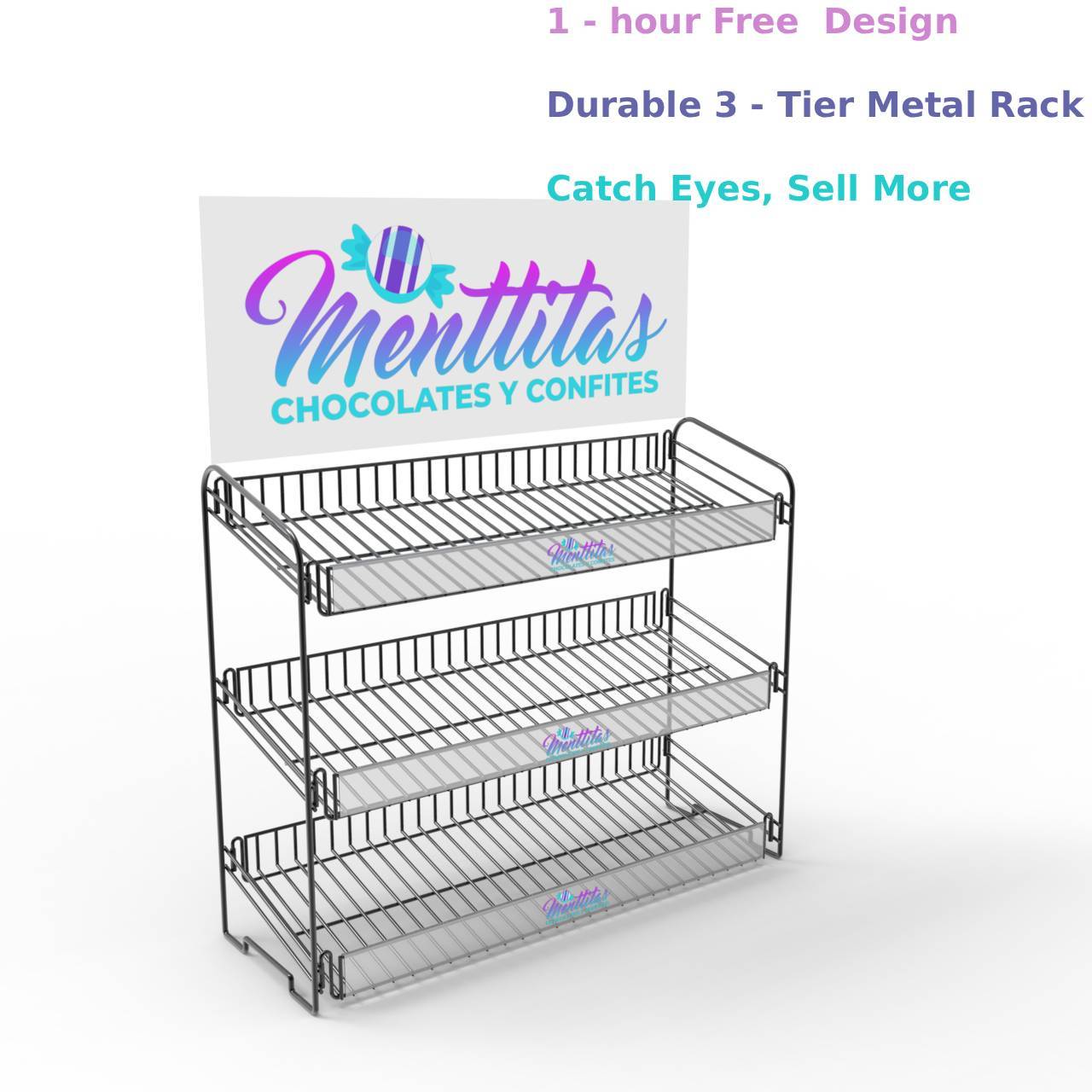Apache Customized Metal Iron Wire Stand Easy Assembly for Supermarkets & Retail Stores & Snack Brands — view 2