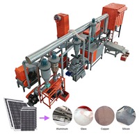 Ligne de recyclage de panneaux solaires à haut taux de récupération pour séparer le verre, le silicium, l'aluminium et le cuivre