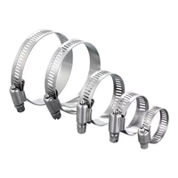 Collier de serrage robuste en acier inoxydable de type américain, réglable avec boulon Phillips, pour raccordement de tuyaux