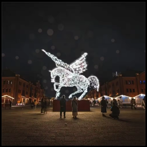 Grandes decoraciones navideñas con luz LED en forma de caballo para parques y calles al aire libre - Product Image 3