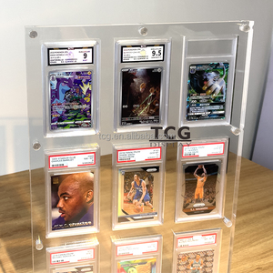 TCG <span class=keywords><strong>Carte</strong></span> graduée en acrylique transparent personnalisée, support à 9 fentes pour 1999 Pokemon Jungle Snorlax Holo #11 PSA, <span class=keywords><strong>carte</strong></span> d'affichage en acrylique à 8 NM-MT - Product Image 3