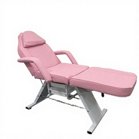Lit de soin multifonctionnel inclinable et pliable en acier inoxydable avec appui-tête réglable pour spa, hôtel, salon, chambre, salle de bain et extérieur