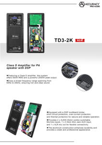 Accuracy Pro Audio <span class=keywords><strong>TD3</strong></span> Modulo Amplificatore Professionale da 500W per Mixaggio con Piastra di Potenza DSP PA - Product Image 4