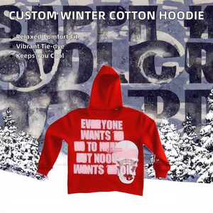 Sudadera con Capucha para Hombre, Diseño Personalizado, Invierno, 100% Algodón, Corte Holgado, Transpirable, Estampada, con Impresión Digital y Serigrafía - Product Image 2