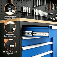 Gabinete de Herramientas Modular de Acero Resistente, Personalizable, OEM, Moderno, Combinado, con 12 Cajones, Cerradura con Llave, Capacidad de Carga de 1000 kg, 5 Años de Garantía