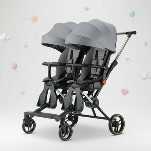 Poussette <span class=keywords><strong>double</strong></span> pour jumeaux, poussette pour bébé, siège <span class=keywords><strong>double</strong></span>, landau, <span class=keywords><strong>chariot</strong></span> pliable pour enfant, pour les enfants de 1 à 6 ans, deux sens, paysage élevé - Product Image 1