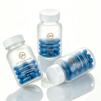 Bouteilles en verre givré à large ouverture rondes vides de 100 ml, 120 ml, 150 ml pour les soins de santé, pot cosmétique pour capsules de compléments alimentaires, pilules de vitamines