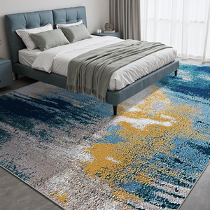 Tappeto Moderno Astratto Personalizzato <span class=keywords><strong>in</strong></span> Finto Cashmere, Realizzato a Macchina, Adatto ai Animali Domestici, Lavabile, con Base Antiscivolo <span class=keywords><strong>in</strong></span> TPR, Grande <span class=keywords><strong>per</strong></span> <span class=keywords><strong>Soggiorno</strong></span> e Camera da Letto - Product Image 1