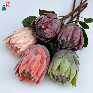 Fleurs artificielles en soie Protée Empereur, fleurs réalistes pour la décoration de la maison, bouquet de mariage, style européen - Product Image 2