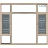 Fenêtre à battant en métal sur mesure avec cadre en aluminium et porte en verre pour usage résidentiel et hôtelier, design arqué unique
