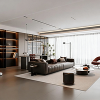 Meubles de rangement modulaires modernes en bois massif personnalisés et durables avec 5+ tiroirs/étagères pour salon et salle à manger