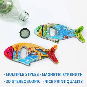 Imán de melamina para nevera, <span class=keywords><strong>abridor</strong></span> de botellas duradero, recuerdo de viaje con forma de plato, personalizado, OEM, venta al por mayor de fábrica - Product Image 3