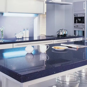 BOTON STONE Pierre artificielle moderne en quartz bleu étoile pour plan de travail de cuisine et salle de bain - Product Image 1