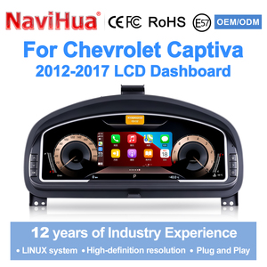 Navihua pour Chevrolet Captiva 2012-2017 : Mise à niveau de l'écran LCD du tableau de bord, système Linux, Carplay, compteur numérique, cluster d'informations automobile - Product Image 1