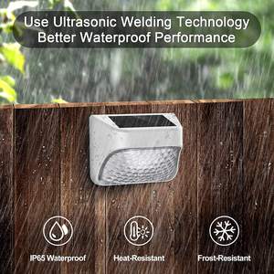 IP65 impermeabile luce esterna a <span class=keywords><strong>LED</strong></span> <span class=keywords><strong>per</strong></span> recinzione parete e scala pannello solare e alimentato a batteria <span class=keywords><strong>per</strong></span> la decorazione del giardino del Patio del cortile - Product Image 4