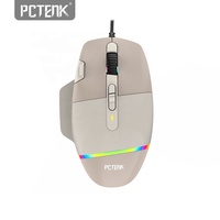 Souris de jeu filaire ergonomique pour droitier, best-seller, avec bouton silencieux programmable, éclairage RGB, lecteur optique, USB 2.0